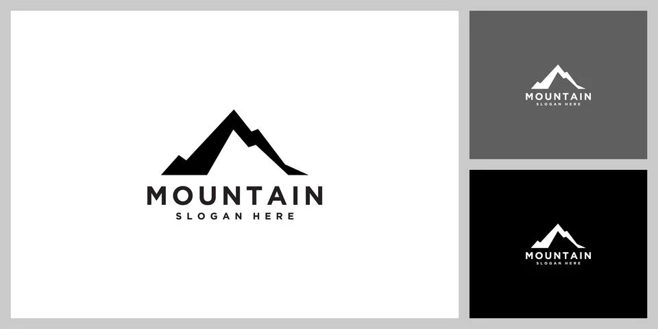 Mountain logo design vector template Stock Illustration