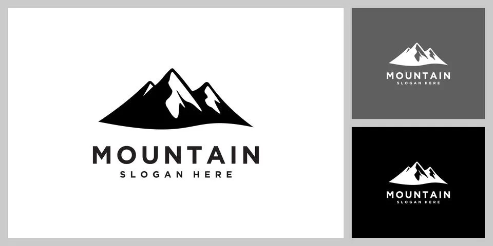 Mountain logo design vector template Stock Illustration
