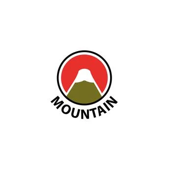 Mountain logo design vector template Stock Illustration