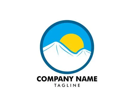 Mountain logo design vector template Stock Illustration