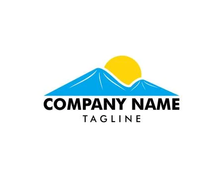 Mountain logo design vector template Stock Illustration