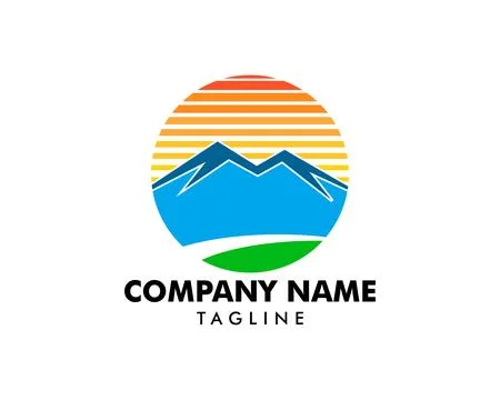 Mountain logo design vector template Stock Illustration