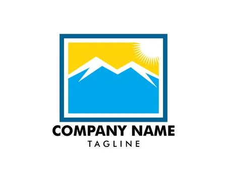 Mountain logo design vector template Stock Illustration