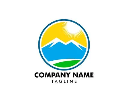 Mountain logo design vector template Stock Illustration
