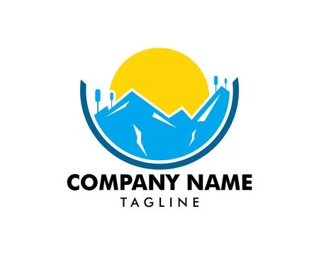 Mountain logo design vector template Stock Illustration
