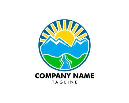 Mountain logo design vector template Stock Illustration