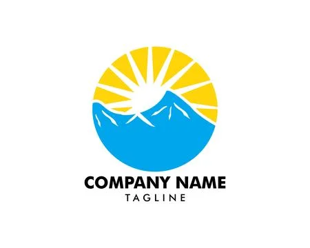 Mountain logo design vector template Stock Illustration