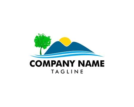 Mountain logo design vector template Stock Illustration
