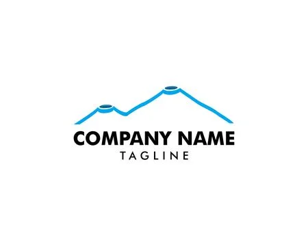 Mountain logo design vector template Stock Illustration