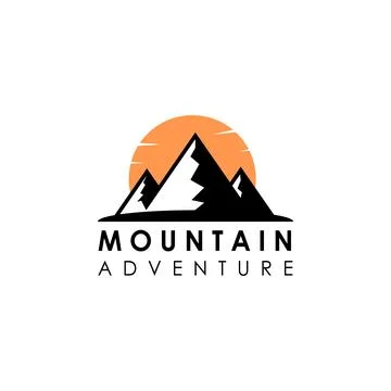 Mountain logo graphic color vector illustration design Stock Illustration