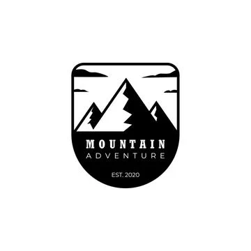 Mountain logo graphic silhouette vector illustration design Stock Illustration