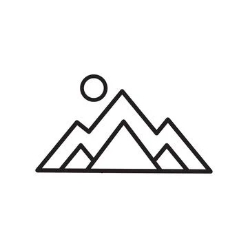 Mountain logo icon design template isolated illustration Stock Illustration