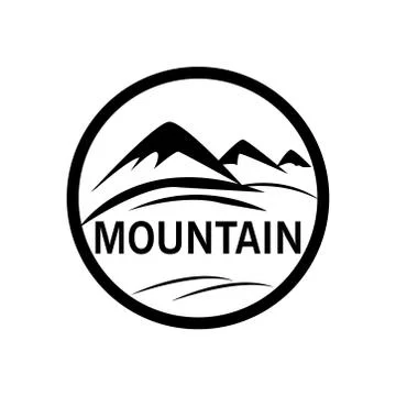 Mountain logo icon graphic. Design vector Stock Illustration