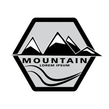 Mountain logo icon graphic. Stock Illustration
