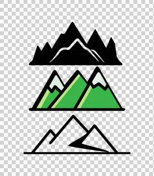 Mountain logo icon set Stock Illustration