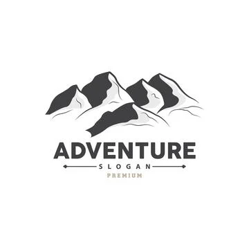 Mountain Logo, Nature Landscape Vector, Premium Elegant Simple Design, Illu.. Stock Illustration