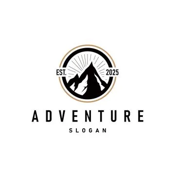 Mountain Logo, Nature Landscape Vector, Premium Elegant Simple Design, Illu.. Stock Illustration