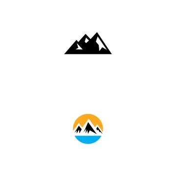 Mountain Logo Template vector symbol Illustrazione stock