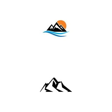 Mountain Logo Template vector symbol Illustrazione stock