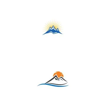 Mountain Logo Template vector symbol Illustrazione stock