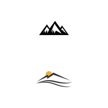 Mountain Logo Template vector symbol Illustrazione stock