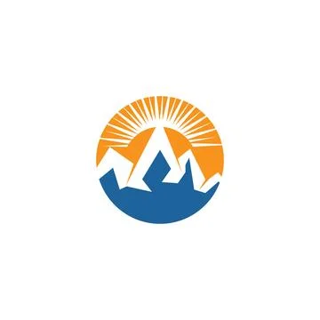 Mountain Logo Template vector symbol Illustrazione stock