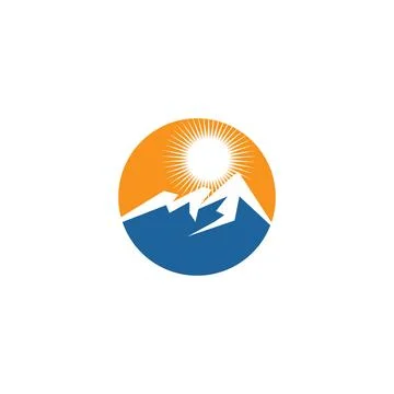 Mountain Logo Template vector symbol Illustrazione stock