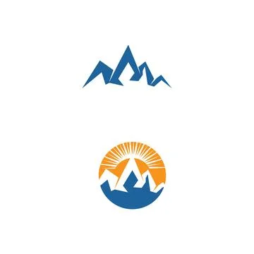 Mountain Logo Template vector symbol Illustrazione stock