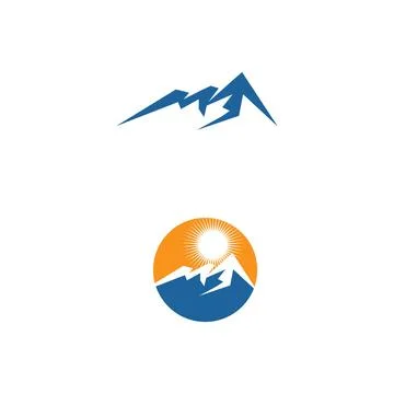 Mountain Logo Template vector symbol Illustrazione stock