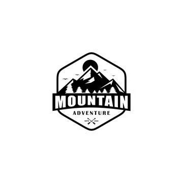 Mountain logo vector design emblem Stock Illustration