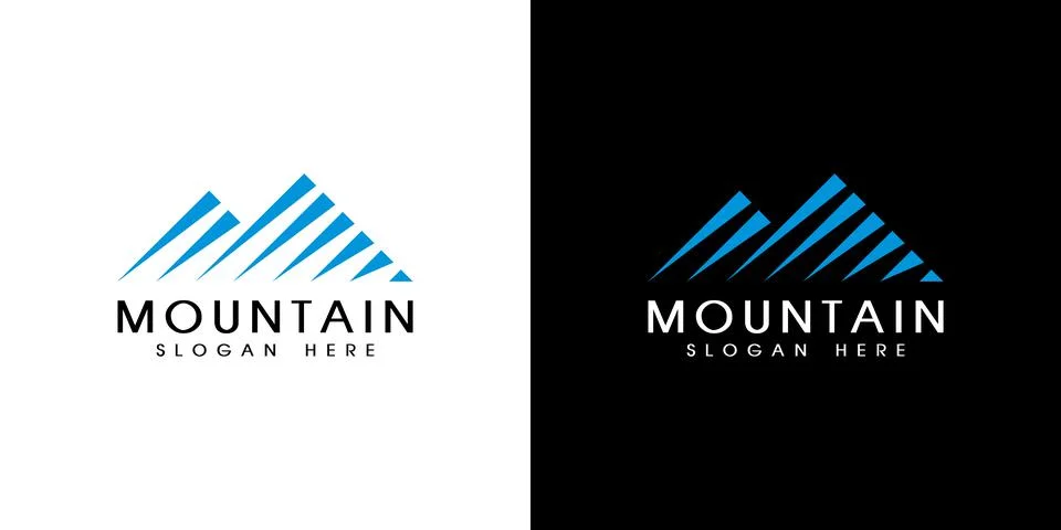 Mountain logo vector design emblem Stock Illustration