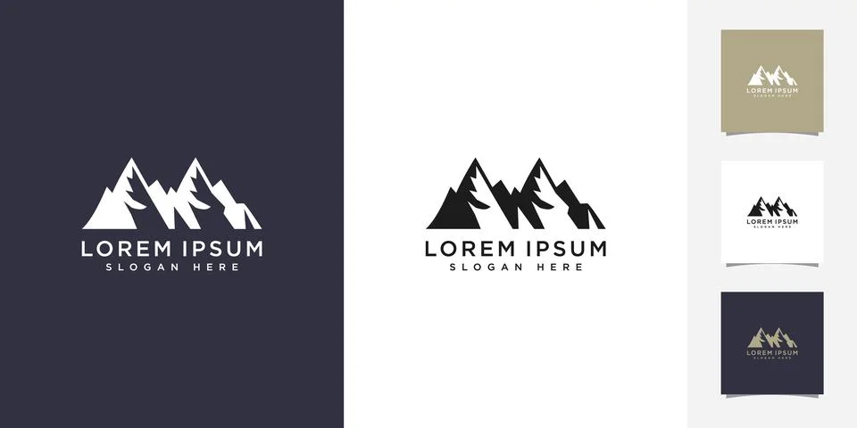 Mountain logo vector design Stock Illustration