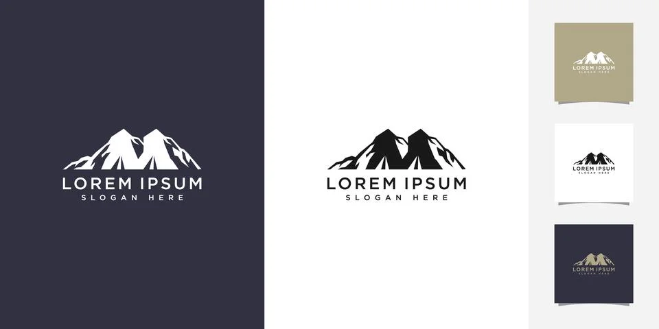 Mountain logo vector design Stock Illustration