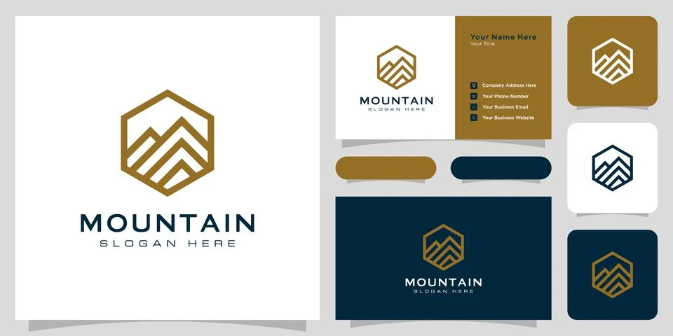 Mountain logo vector design template Stock Illustration