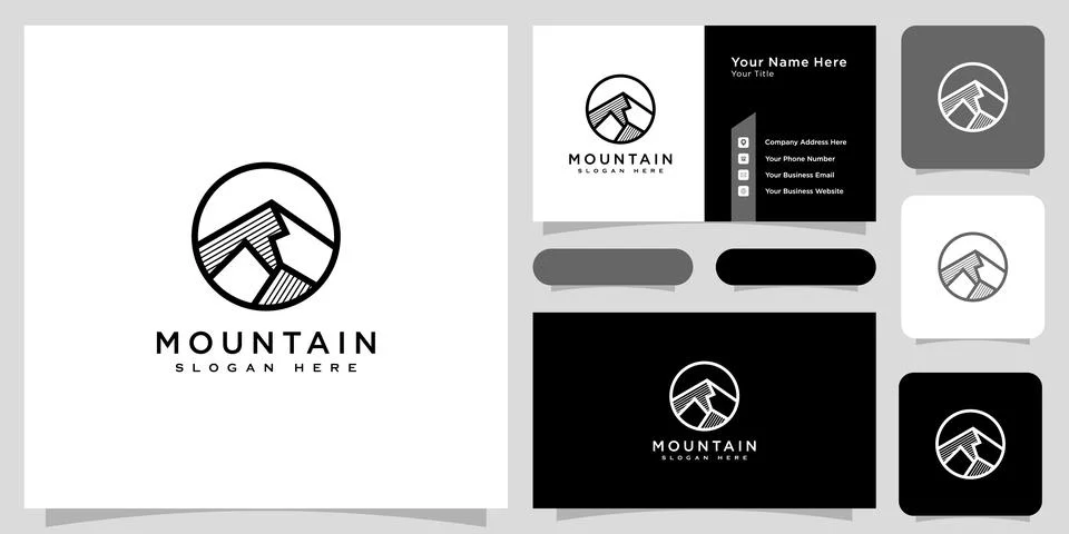 Mountain logo vector design template Stock Illustration