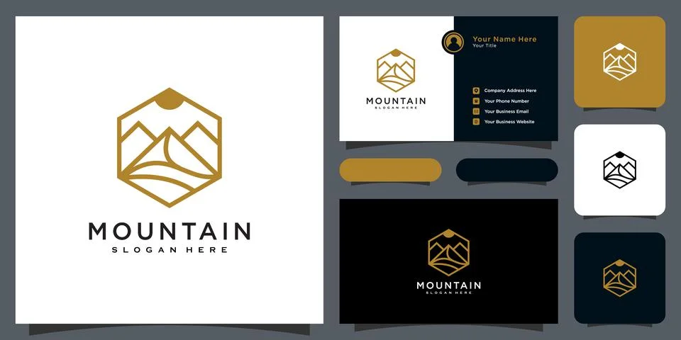 Mountain logo vector design template Stock Illustration