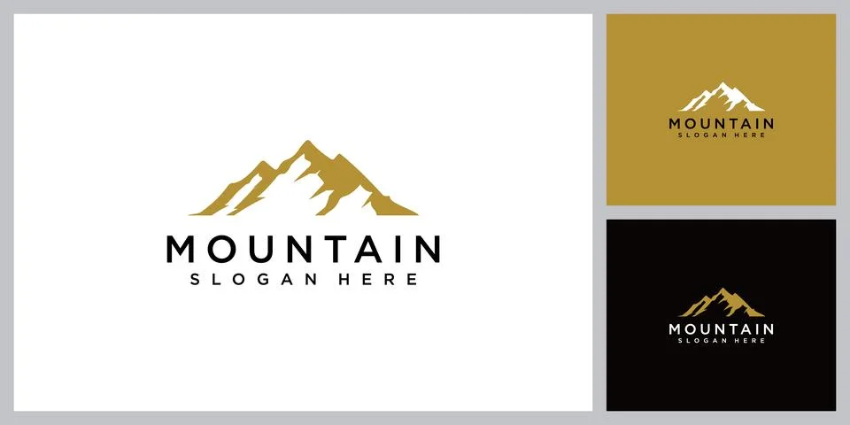 Mountain logo vector design template Illustrazione stock