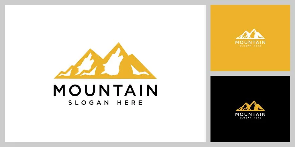 Mountain logo vector design template Illustrazione stock