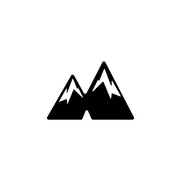 Mountain logo vector icon or symbol element isolated Stock Illustration