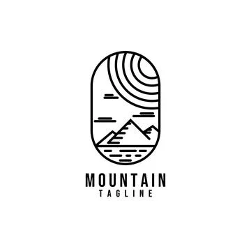Mountain logo vector illustration design, creative logo Stock Illustration