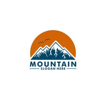 Mountain Logo Vector, Mount Logo design template Stock Illustration