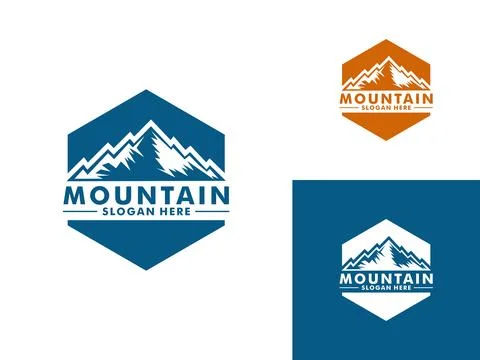 Mountain Logo Vector, Mount Logo design template Stock Illustration