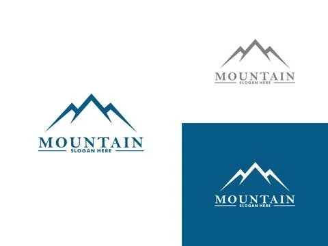 Mountain Logo Vector, Mount Logo design template Stock Illustration