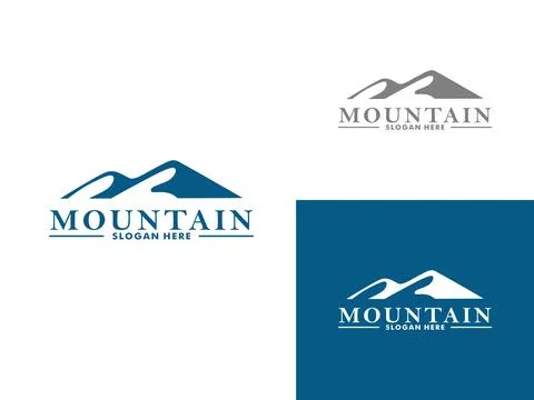 Mountain Logo Vector, Mount Logo design template Stock Illustration