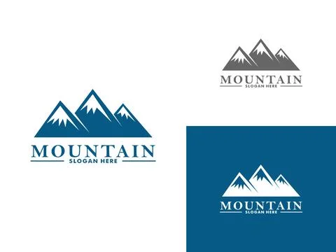 Mountain Logo Vector, Mount Logo design template Stock Illustration