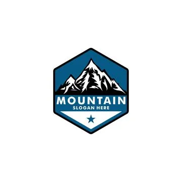 Mountain Logo Vector, Mount Logo design template Stock Illustration