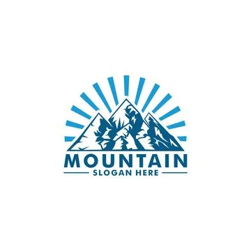 Mountain Logo Vector, Mount Logo design template Stock Illustration