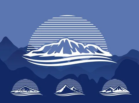 Mountain Logo Vector Sign Stock Illustration