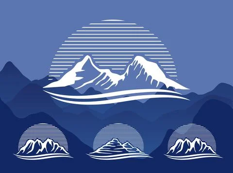 Mountain Logo Vector Sign Stock Illustration