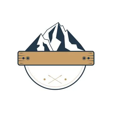 Mountain logo vector. Snow mountain illustrations design. Pro Vector Illustrazione stock